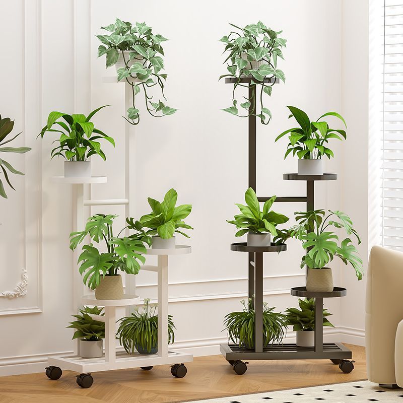 阳台盆景花架子室内家用客厅三层花架植物置物架花盆可移动落地式