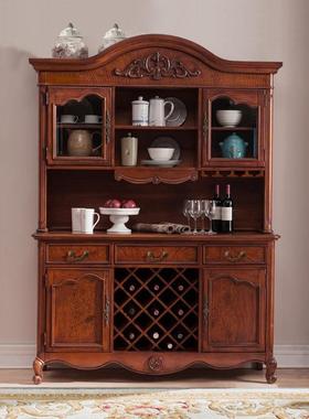 美厅物式全实木餐柜DS66203一体靠墙家用储物边边柜餐置茶水柜子