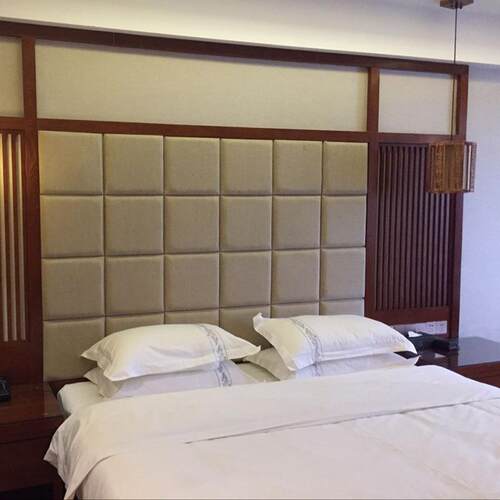 现代中式连锁酒店卧室用家具宾家馆床软包612硬靠现家代箱板低居