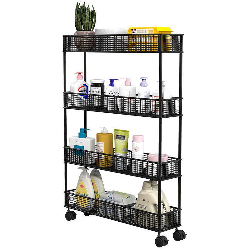 卫窄生间门后置bTn56sAK架物厕所缝隙落地小推车浴室夹子缝架门口