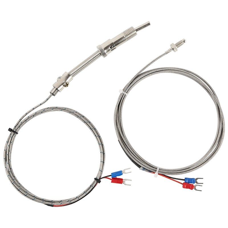 热电偶温度传感器压簧式k/e型螺钉式m6m8电热偶pt100温度测温探头