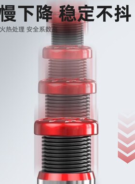 HUGO加长车载千金顶立式液压双节三节越野汽车油压千斤顶2吨4吨6t