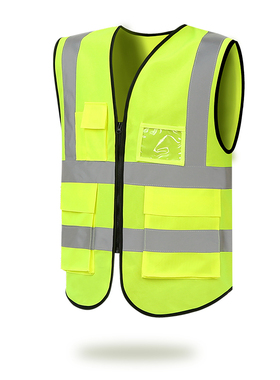 反光背心马甲可印字多口袋燕尾黄色交通施工安全服骑行汽车反光衣