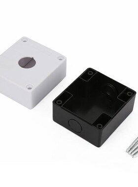 BX1按钮盒22MM开关盒1孔一位按钮盒子LA38 LAY37 按钮盒白色黄色