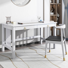 新中式实木书桌现代简约写字台家用办公台式电脑桌卧室儿童学习桌