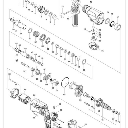 makita牧田M8700B  M870 8701配件 正反转总成 碳刷架459碳刷转子