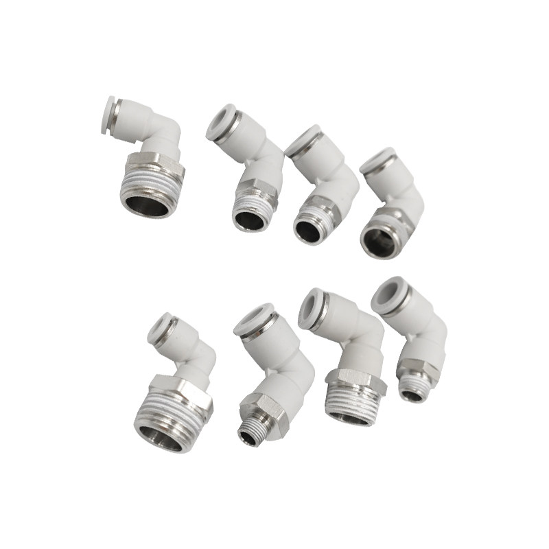 PL气动气管快速快插螺纹弯头快速接头PL8-2/4-M5/6-01/10-03/12-4