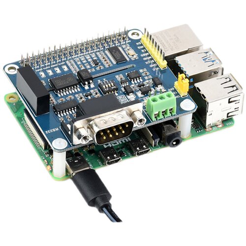 树莓派Raspberry Pi 3B/4B RS232带隔离扩展板 RS485收发通信模块