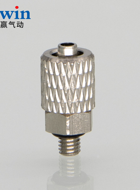 气动迷你微型气管快拧接头螺纹直通弯头PC/PL4-M3/6-M5/M6铜镀镍