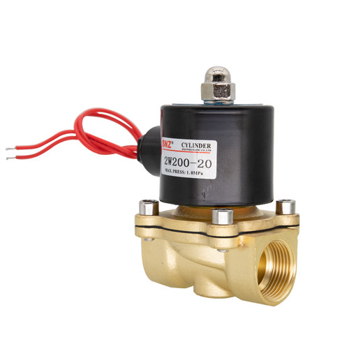 全纯铜常闭电磁阀2W025-08 AC220V DC24V 12V2分4分6分1寸水阀