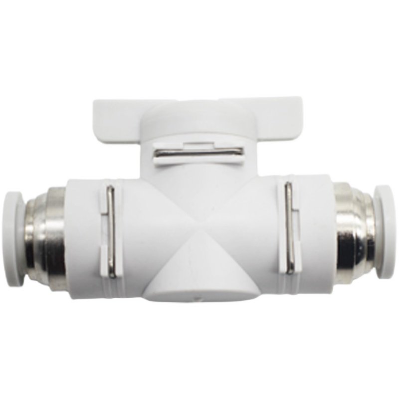 气管手阀开关管道阀BUC4 6 8 10 12MM白色球阀开关HVFF气管接头