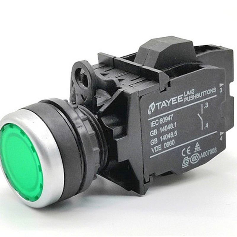 正品天逸 自复位 自锁 带灯按钮 TAYEE LA42PD PSD AC220V DC24V