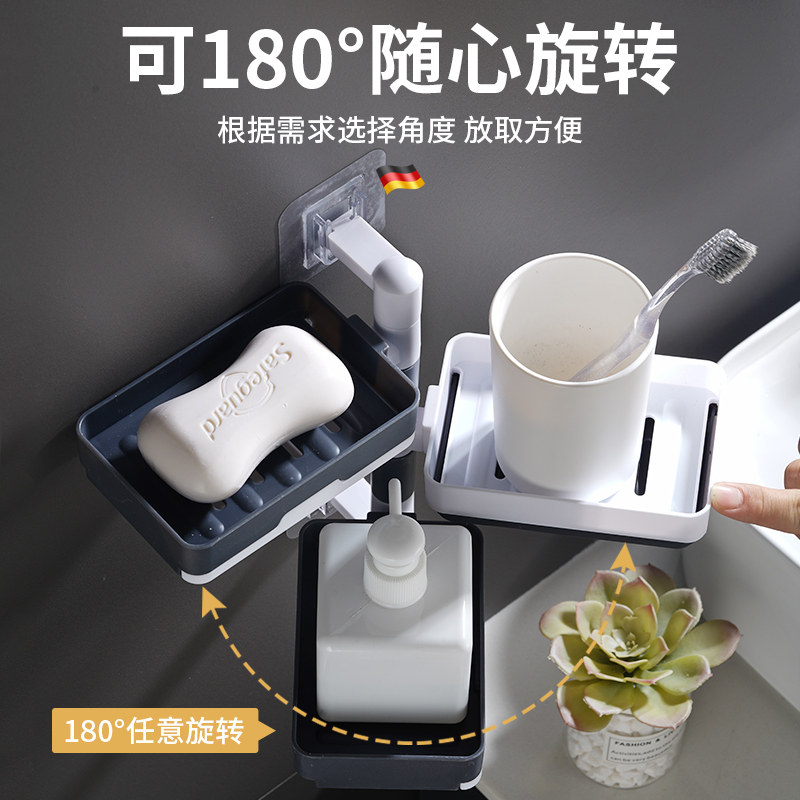 新疆包邮哥肥皂盒免打孔香皂架卫生间壁挂式沥水创意宿舍家用双层