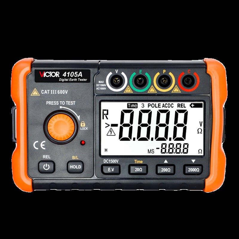 胜利VC4105A接地电阻测试仪接地摇表数字交流电压地阻表防雷