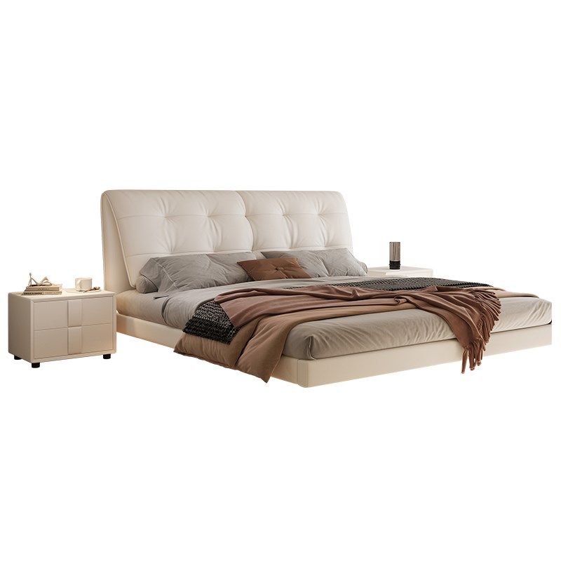 奶油风悬浮皮床现代简约双人床意式轻奢皮床主卧大床软包互不打扰,搬运/仓储/物流设备,其他起重搬运设备,淘宝优惠券,粉丝福利购,淘宝优惠卷