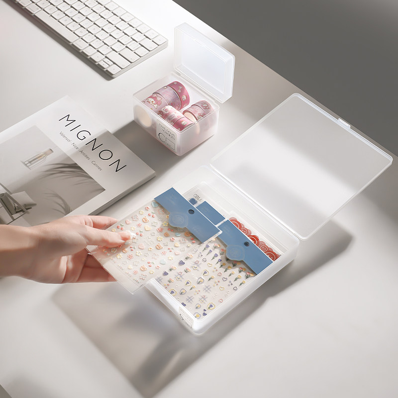 桌面手账学生贴纸迷你小型储物盒透明文具收纳盒塑料卡片整理盒子,纺织面料/辅料/配套,服装加工设备,淘宝优惠券,粉丝福利购,淘宝优惠卷