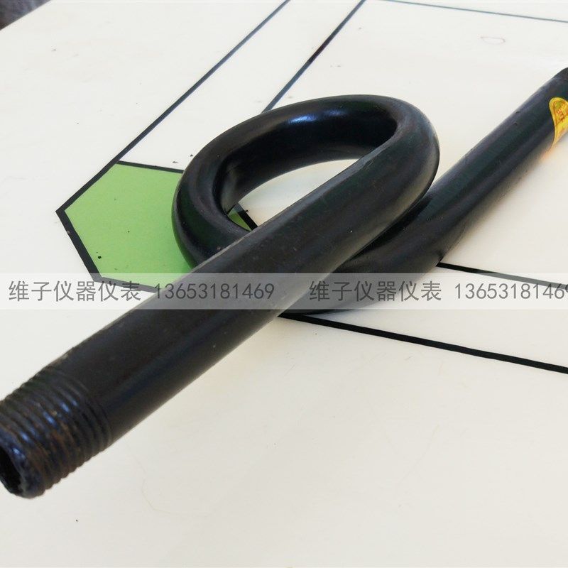 黑漆红漆压力表铁表弯锅炉高压无缝压力表弯管缓冲管双外丝4分