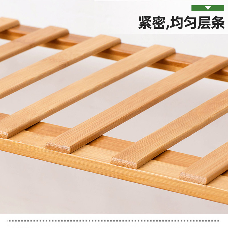 新疆包邮哥百货鞋架多层简易竹架子宿舍门口收纳免安装折叠小鞋柜