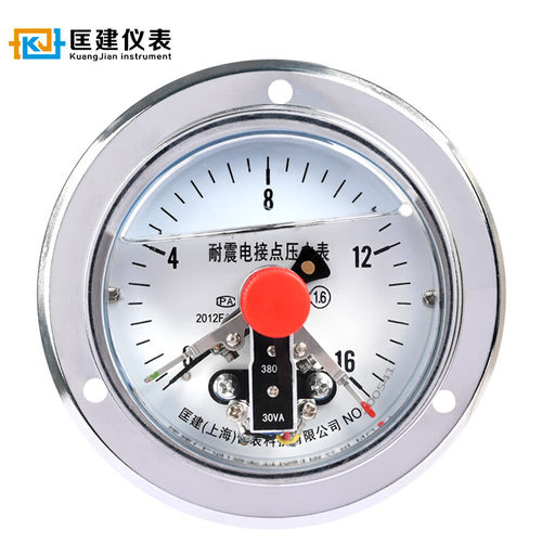匡建YTNXC-100ZT耐震电接点压力表轴向带边水压气压表压0-16MPa