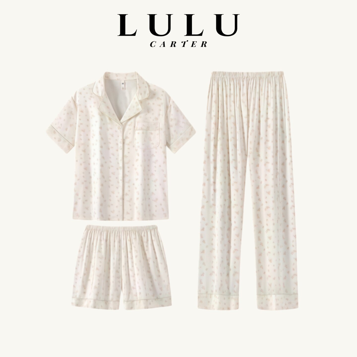 2026新款真丝睡衣女夏可爱小碎花少女套装短袖短裤夏季韩系家居服