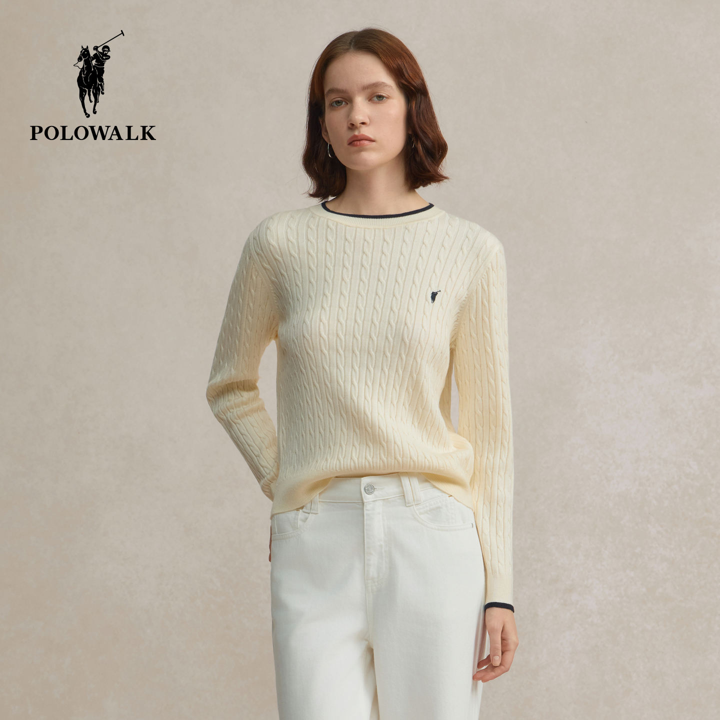 POLOWALK女士长袖针织衫百搭