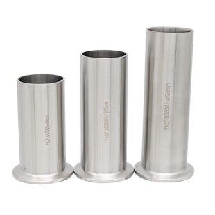 加长卡盘直通管接头304不锈钢快装 接头快连法兰口杯端头焊接L100