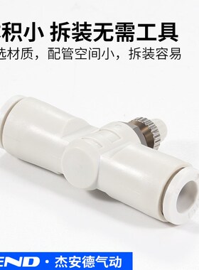 迷你型管道节流阀M-AS1001F-3-4-5-6气动直通控制阀气管阀门开关