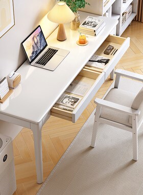 实木书桌宽度40/45cm办公桌家用电脑桌卧室学习桌书房小户型桌子