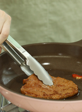 硅胶夹子食物夹烧烤夹煎牛排夹耐高温厨房不锈钢烤肉夹面包食品夹