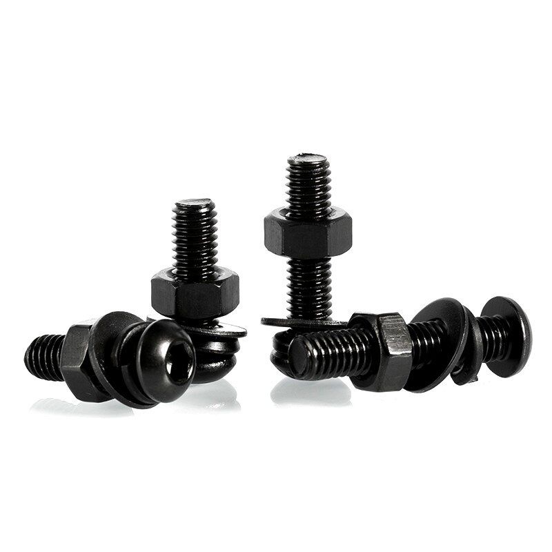 10.9级高强度圆头内六角螺丝螺母平弹垫套装钉盘头M2M3M4M5M6-12