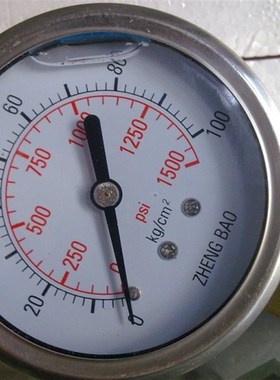 YN60 100Kg/1500Psi 耐震压力表 上海正宝压力表厂