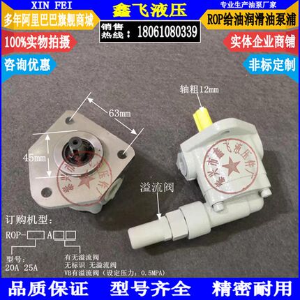 ROP-20A 25A给油润滑泵浦2HA-25螺帽机TOP工作母机螺丝机油泵VB
