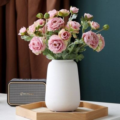 陶瓷花束花瓶高级感摆件客厅插花轻奢高档干花餐桌装饰网红,家居饰品,花瓶,淘宝优惠券,粉丝福利购,淘宝优惠卷