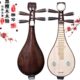 乐魂黑檀木轴柳琴黑檀整背柳琴黑檀柳琴专业演奏乐器送配件
