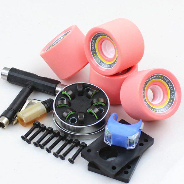 滑板轮子滑板高弹软轮双翘板刷街轮滑板公路轮减震长板闪光轮