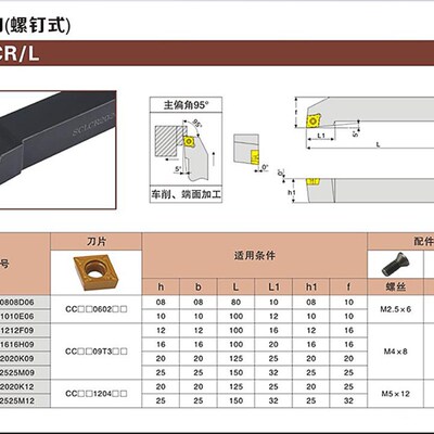95度 外圆车刀 SCLCR1212H06 2020K09 2525M12 3232P 1616H SCLCL