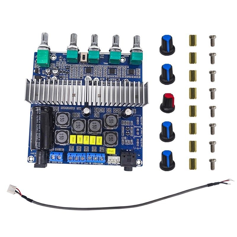 TPA3116 2.1大功率HIFI数字功放板12-24V超重低音炮成品板