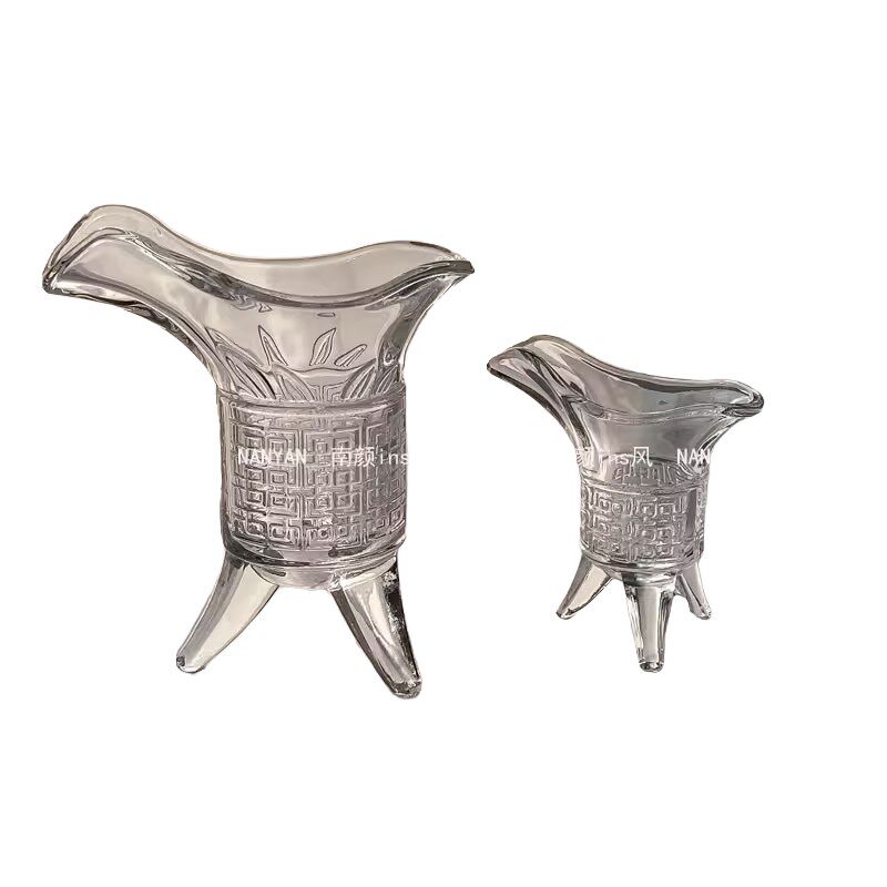 帝王杯冰美式拿铁咖啡杯Ins风创意搞怪三足爵杯玻璃杯奶茶杯酒杯