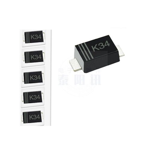 贴片肖特基二极管DSK34 超薄SOD-123FL 丝印K34 1N5822 (100个)