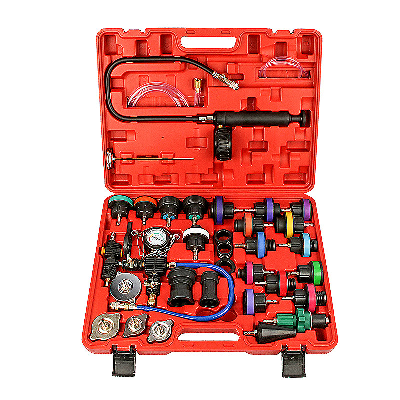 33件汽车水箱测漏仪压力表冷却系统打压工具防冻液冷却更换加注器