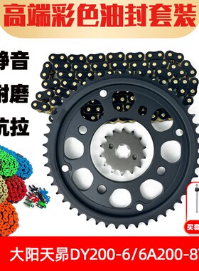 适用大阳天昴DY200-6/6A/200-8TIMO牙盘428加粗油封链条三件套