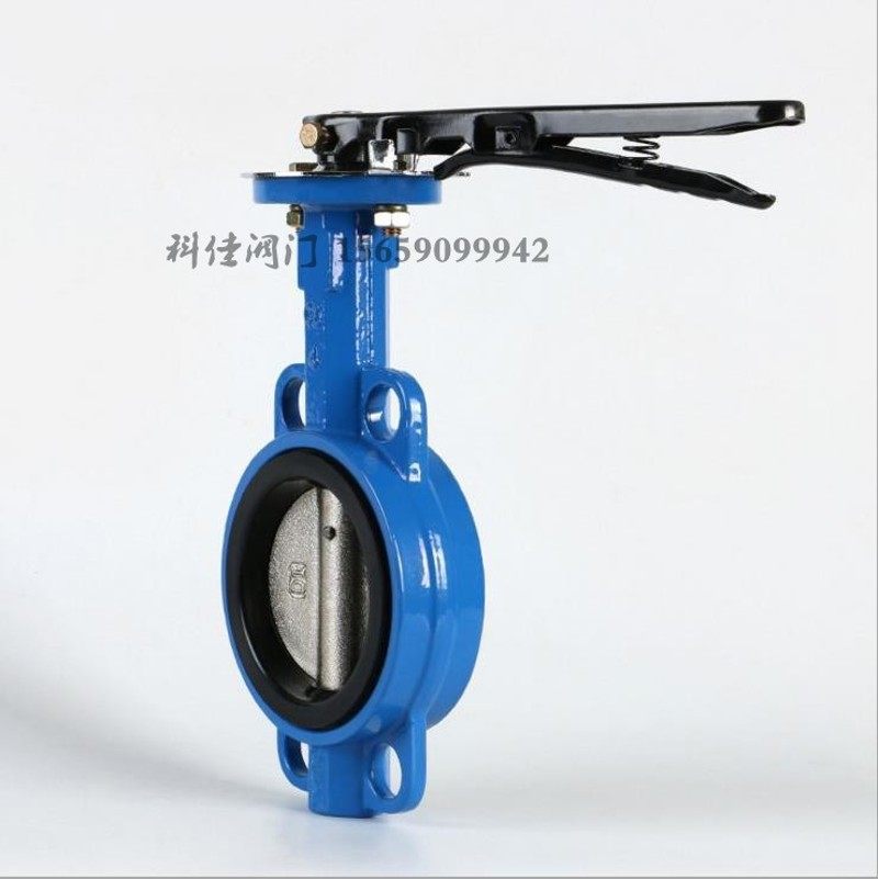 对夹式蝶阀D71X-16 球磨铸铁国标手动蝶阀 对夹式手柄蝶阀65 100