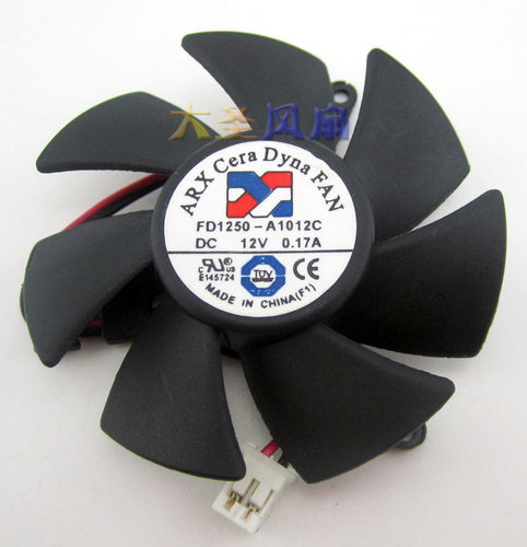 ARX FD1250-A1012C 12V 0.17A显卡风扇 3.9CM孔距 5500转大风量
