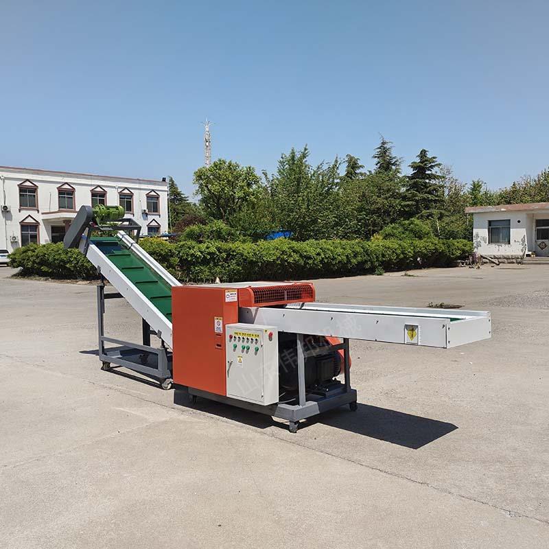 塑料网格布切断机PP废扁丝切碎机草坪丝切断机操作简单