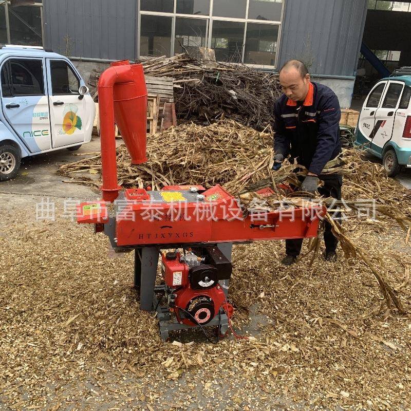 柴油机家用铡草揉搓机干湿两用产量高青贮牧草饲料切草机