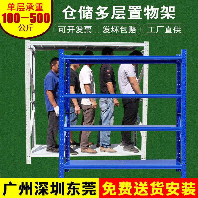 货架置物架家用多层仓储仓库储物收纳重型组装P快递展示落地铁架