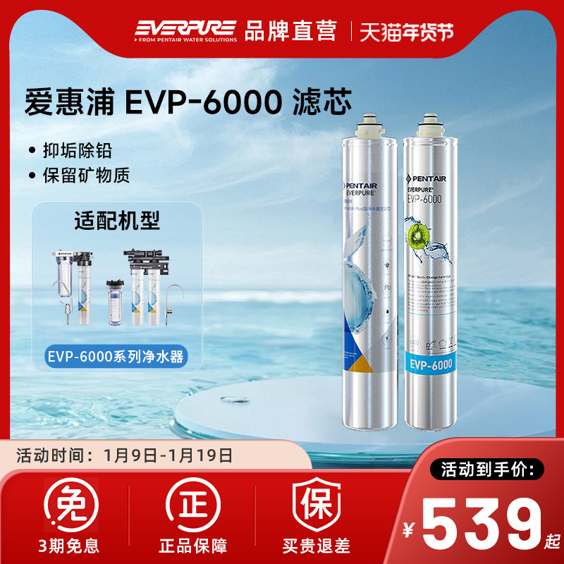 【品牌直营】爱惠浦净水器滤EVP-6000/EVP-6000Plus滤芯官方正品