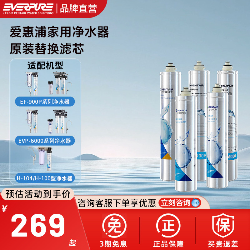 【品牌直营】爱惠浦净水器滤芯EF-900P/EVP-6000/H-100C/H-104S