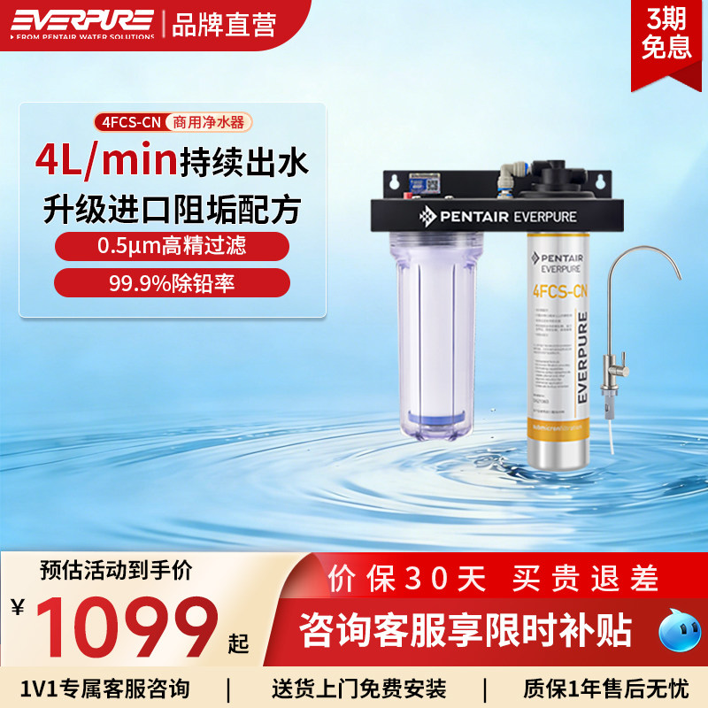 【品牌直营】爱惠浦商用4FCS-CN大流量净水器餐饮店阻垢抑菌滤芯