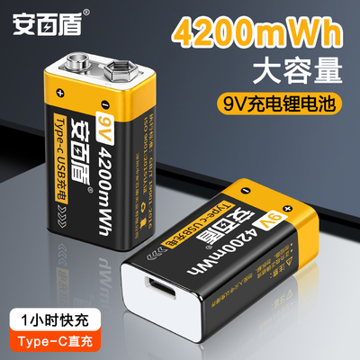 安百盾6F22型9V可充电锂电池